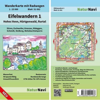 Eifelwandern 1 - Hohes Venn, Hürtgenwald, Rurtal, Sonstige von , Naturnavi, 978-3-96099-123-6