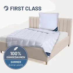 Gänsedaunendecke »FIRST CLASS« – 100% Gänsedaunen, Größe: 155x220