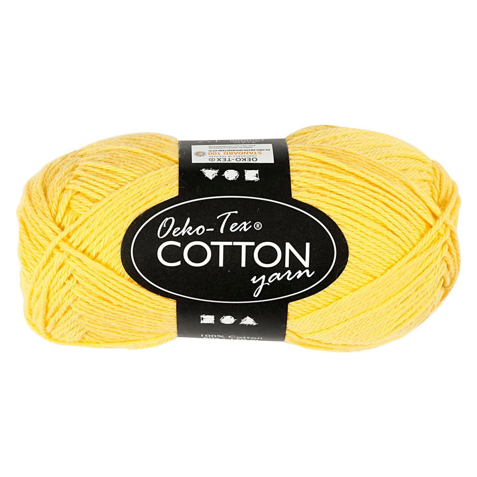 Creativ Company Katoengaren, Geel, 50gr, 170m (170 m) (5712854339377)