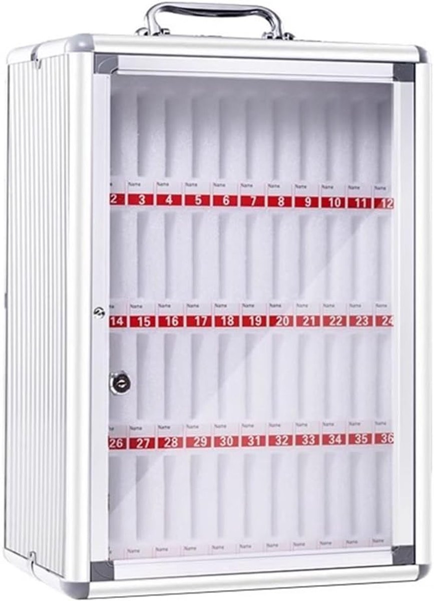 Telefoon Lockerkast met Aluminium Frame voor Veilige Apparaatopslag - Zilver