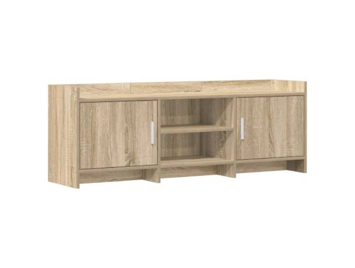 LMTYOENFG TV-Lowboard 130x33x47cm TV-Schrank Sonoma-Eiche Holzwerkstoff Stilvolles Sideboard mit 2 Türen und 2 Regalen für Wohnzimmer und Schlafzimmer. Stabile Metallgriffe für einfachen Zugriff.