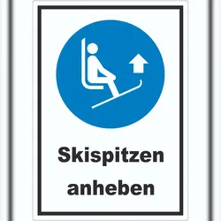 HB-Druck Skispitzen anheben Aufkleber A7 (74x105mm)