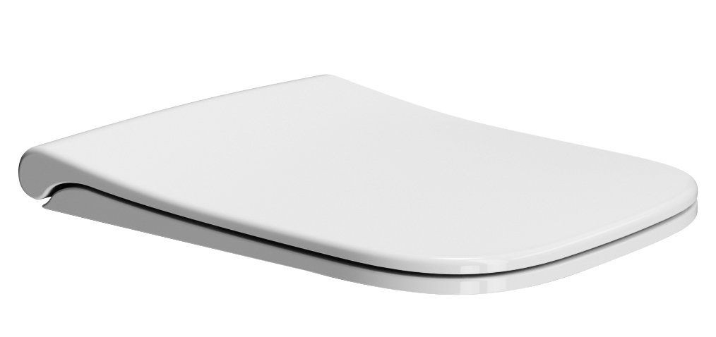 GSI NUBES toiletzitting met soft-close sluitmechanisme, wit/chroom, model MS96C11