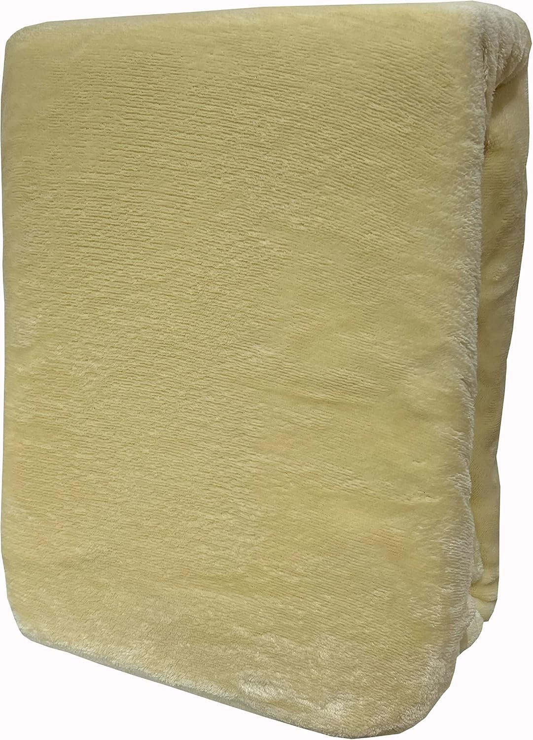Extra warm pluche hoeslaken voor volwassenen, beige, teddy fleece met premium kasjmier touch