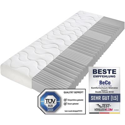Komfortschaummatratze BECO "Double Deluxe Matratze 20, Matratze in 90x200 cm und weiteren Größen", weiß, B:90cm H:20cm L:190cm, Bezug: 100% Polyester, Matratzen, Komfortschaummatratze, Matratze vom TÜV Süd getestet*, über 2.000 5-Sterne-Bewertungen