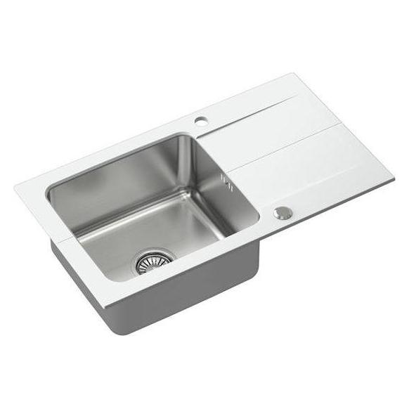 Steiner EDWARD 111 Fusion Steingran Hybrid Plus white with steel chamber (780x440x190) with hand-held siphon (39221000)