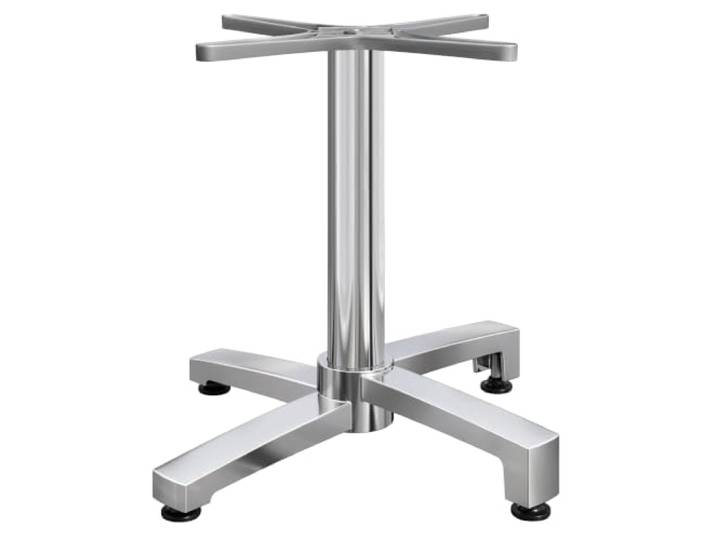 GGMMÖBEL Benicio Bistro Tischgestell 4 Fuß Fuß: Ø 69 cm Säule 7,6 x 78 cm Alu Tischgestelle Outdoor, Tischgestell Aluminium