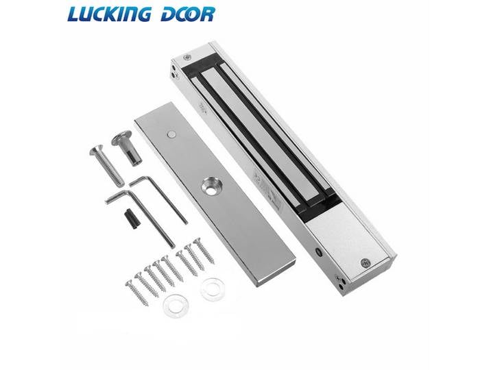 Serrure Électromagnétique 280KG 600lbs DC 12V pour Porte Simple, Force de Maintien Électromagnétique, Serrure de Contrôle d'Accès