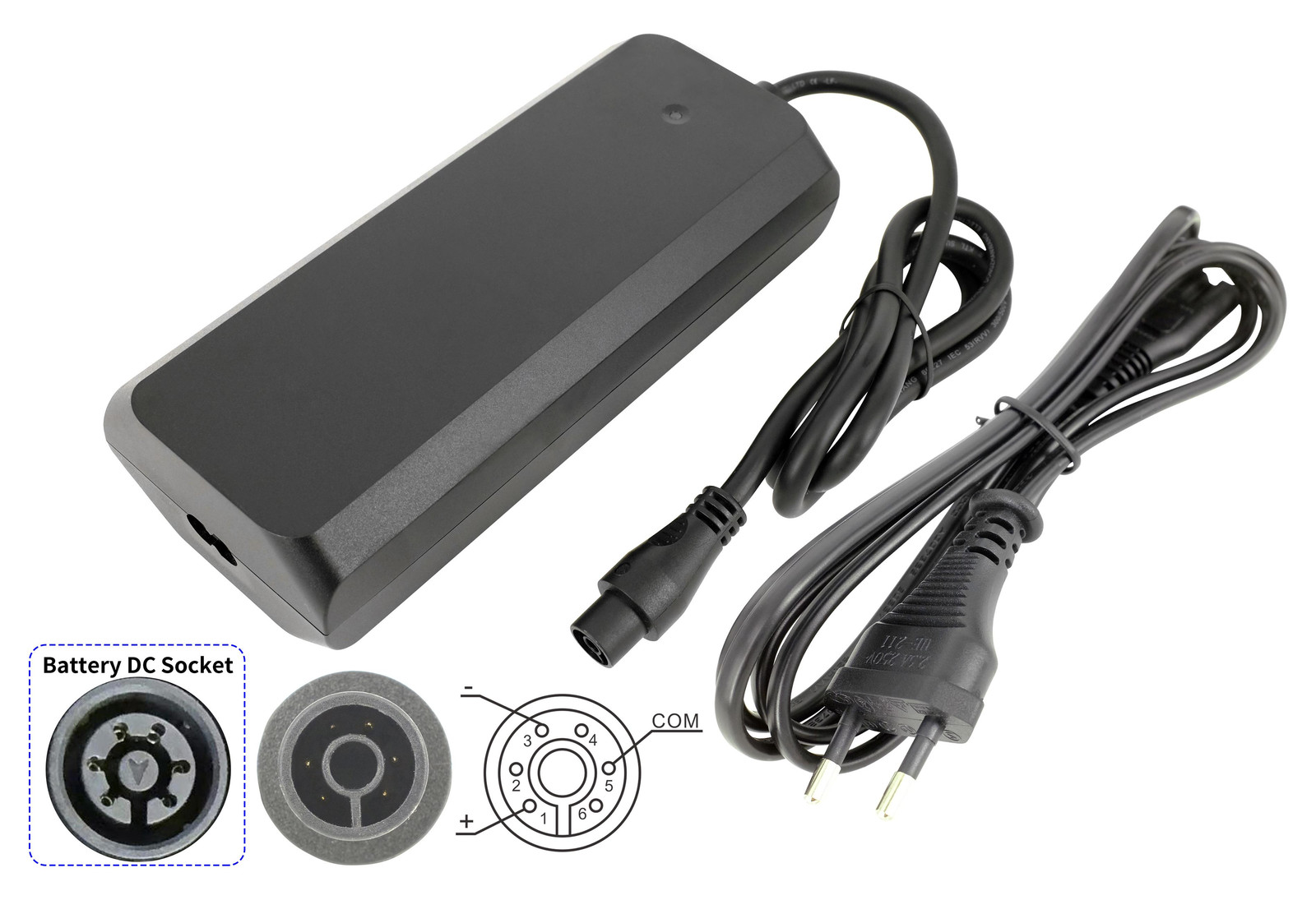 PowerSmart 54,6V 3A oplader voor 48V Prophete fietsen met AEG-aandrijving, 6-polig