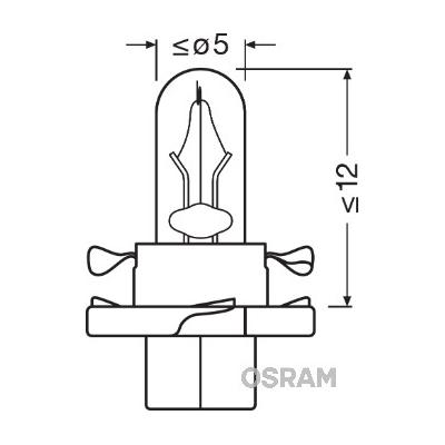 OSRAM Glühlampe, Instrumentenbeleuchtung 2452MFX6