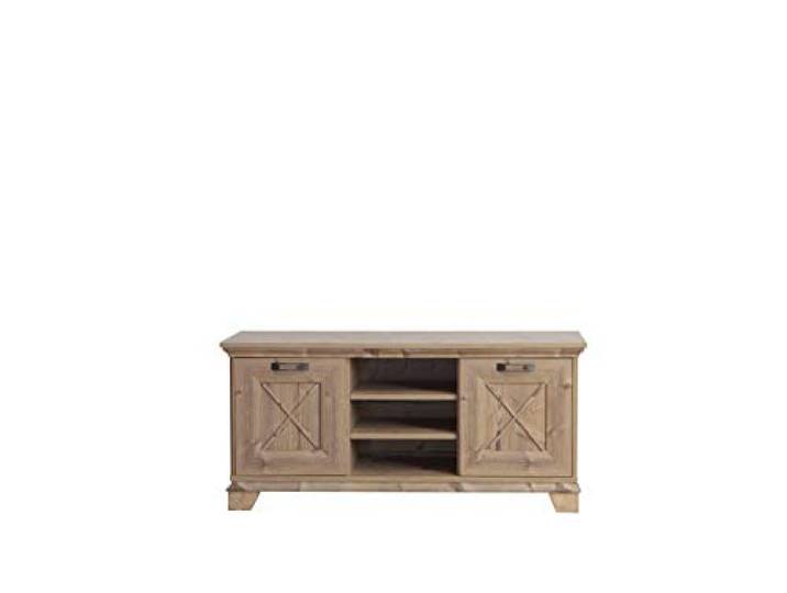 FORTE Nepal TV-Unterschrank mit 2 Türen, Holzwerkstoff, Bramberg Fichte, 145 x 68,4 x 45 cm