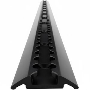 allsafe Airlineschiene Standard, zum Kleben & Schrauben, 100 cm, aus Aluminium, schwarz, halbrund