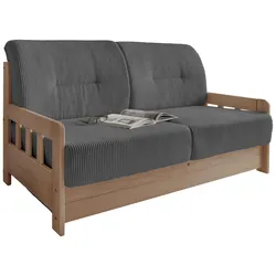 Schlafsofa Camino Holzkorpus Grau/Natur