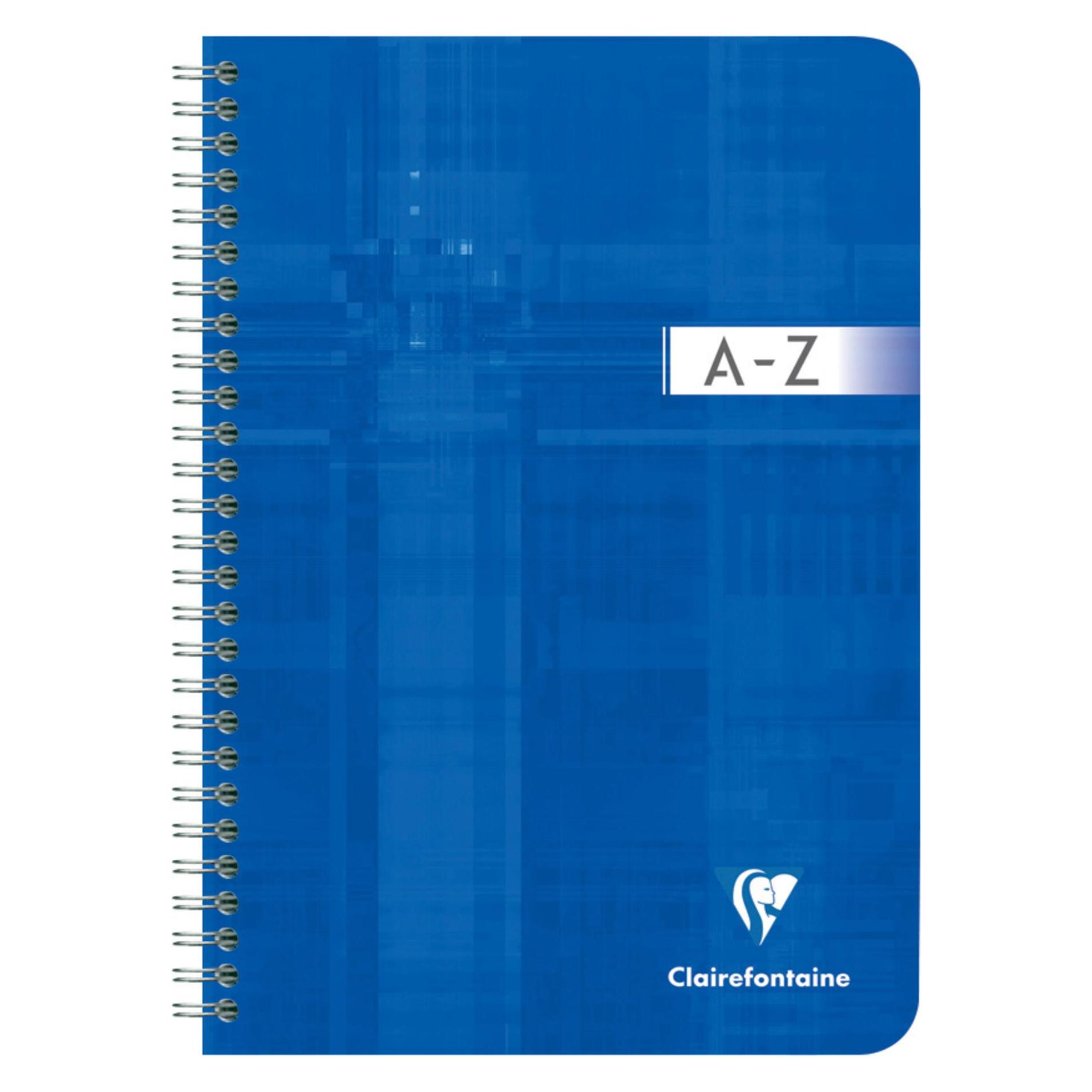 Clairefontaine Spiralheft mit Register A -Z (A5, Kariert, Weicher Einband) (8549C)