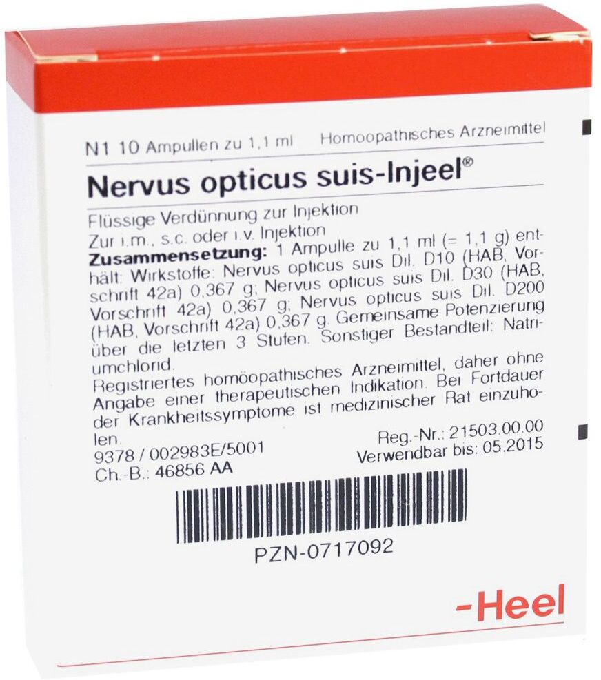Heel Nervus Opticus suis Injeel Ampullen 10 St