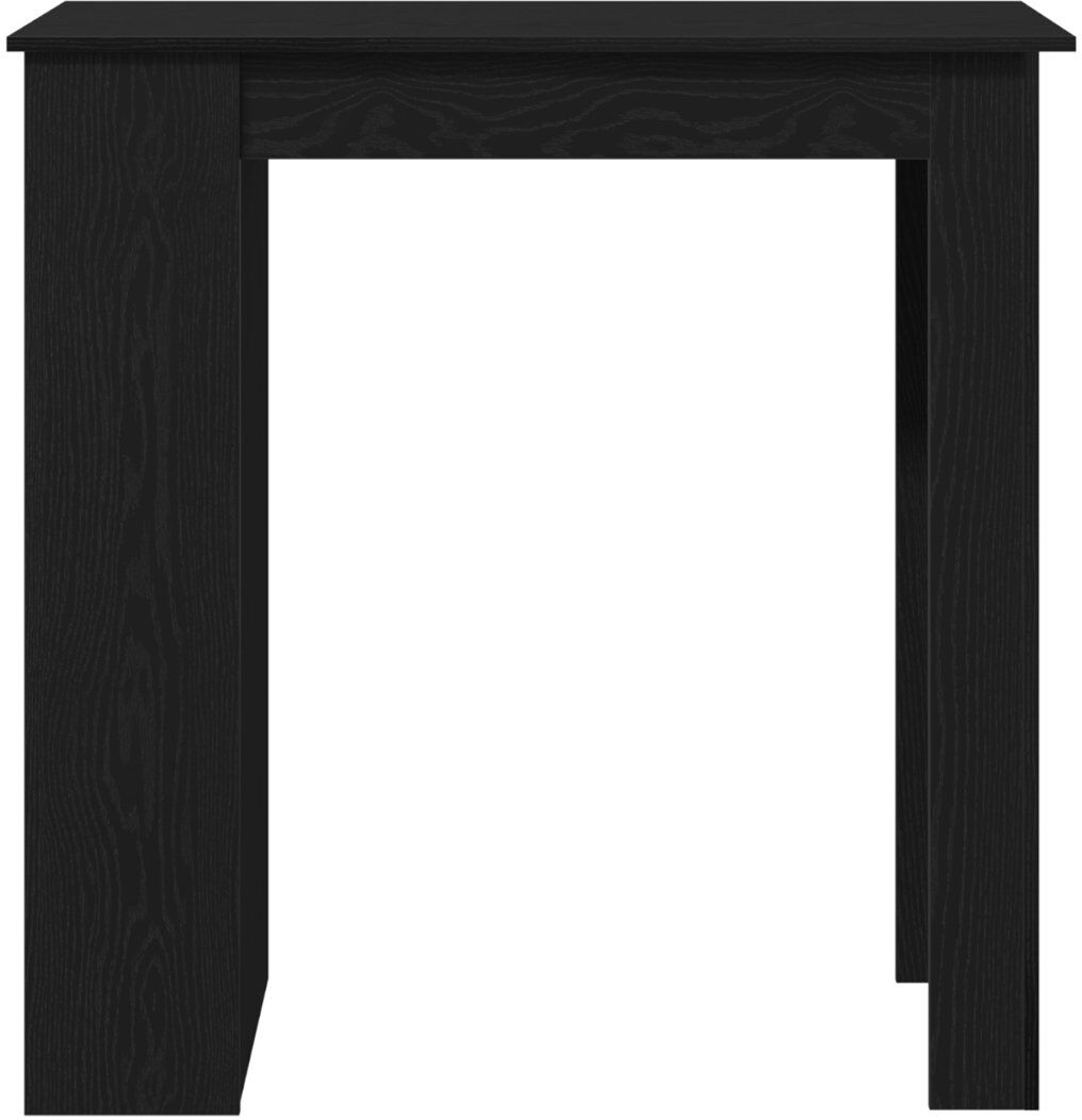 Latitude Run Bar Table Black Oak Wood Medium Bar Table Rectangular Modern Black