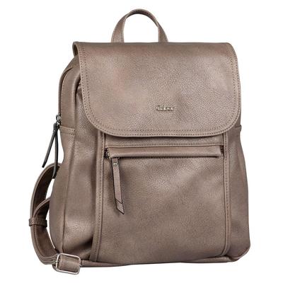 Rucksack GABOR "Mina", Damen, Gr. B/H/T: 26cm x 31cm x 10cm, beige, Polyurethane, clean, unifarben, Rucksäcke Rucksack, aus weichem leichten Lederimitat, lässig im praktischen Format