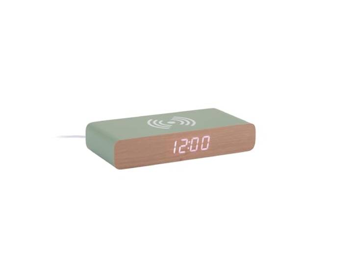 Karlsson Wekker Retro Flat Led - Junglegroen - 16,1x7,6x3cm - Rechthoek - MDF - Wekker voor slaapkamer