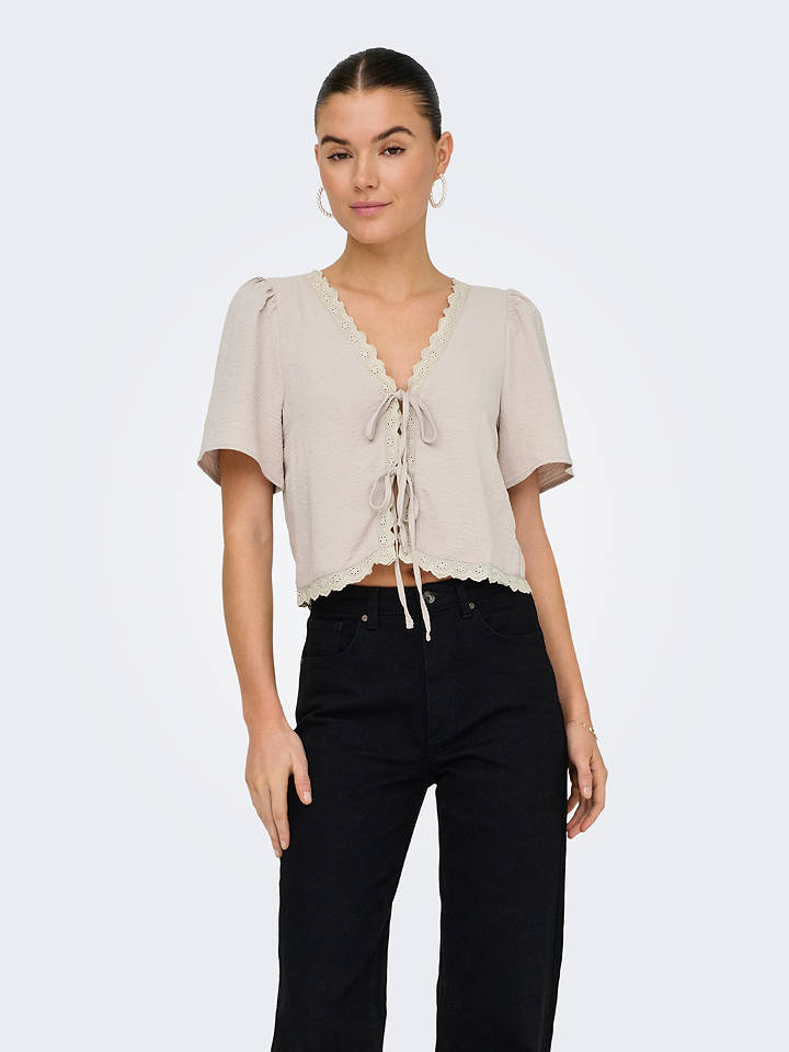 JDY Bluse in Beige - S