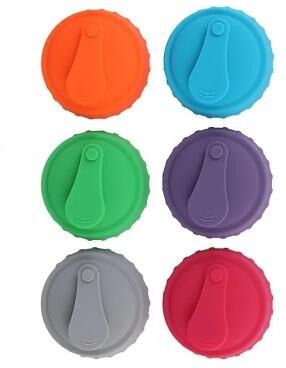 Uplifted Finds 1 6Pcs Silicone Soda Can Lids & Reusable Beverage Bottle Stoppers normal 6 Pcs