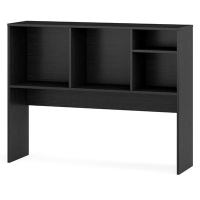 Helloshop26 - Büroregal 94 x 25 x 73 cm mit 4 Fächern elegantes modernes Design aus schwarzem Holz 20_0020122