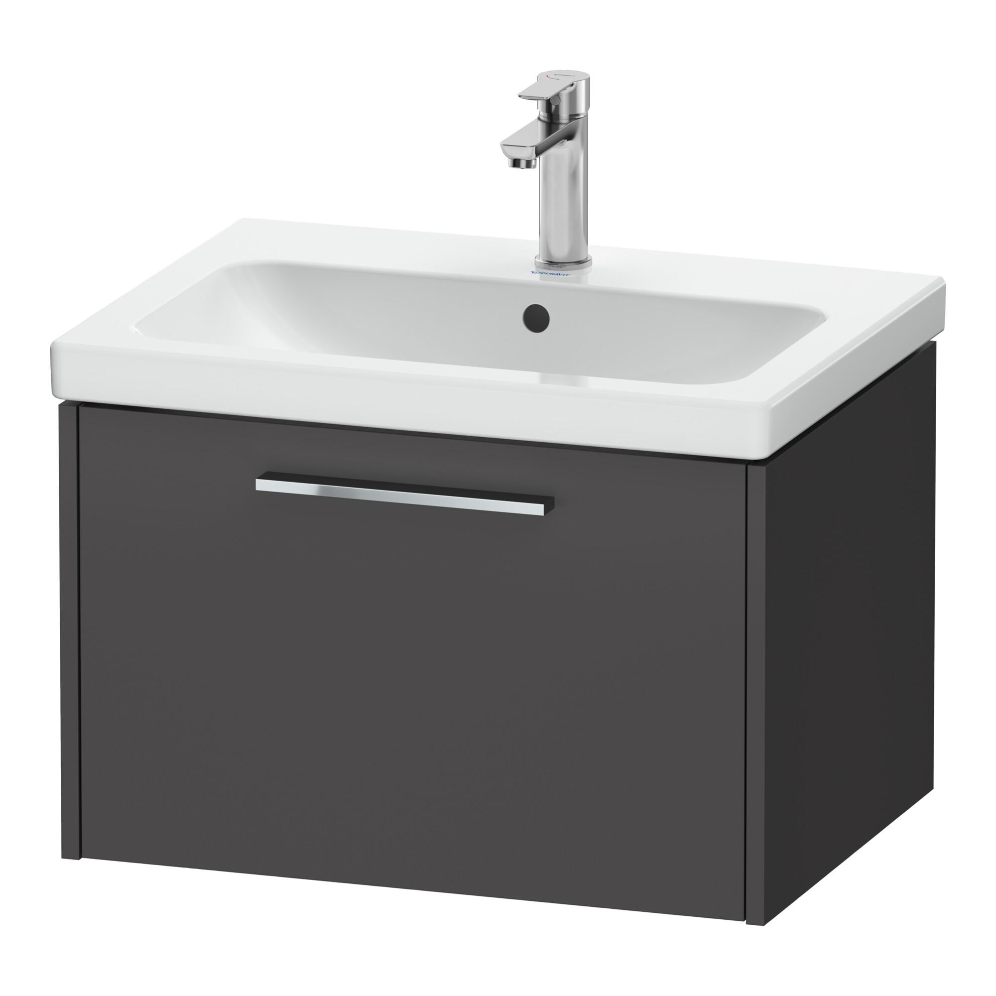 Duravit Waschtischunterschrank D-Code 63,4x40x46cm, 1 Ausz., graph ma, Gr. chr (DC4666010490000)