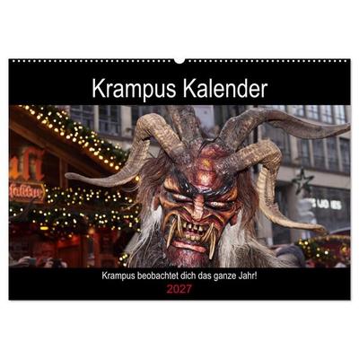 Krampus Kalender 2027 (Wandkalender 2027 DIN A2 quer), CALVENDO Monatskalender