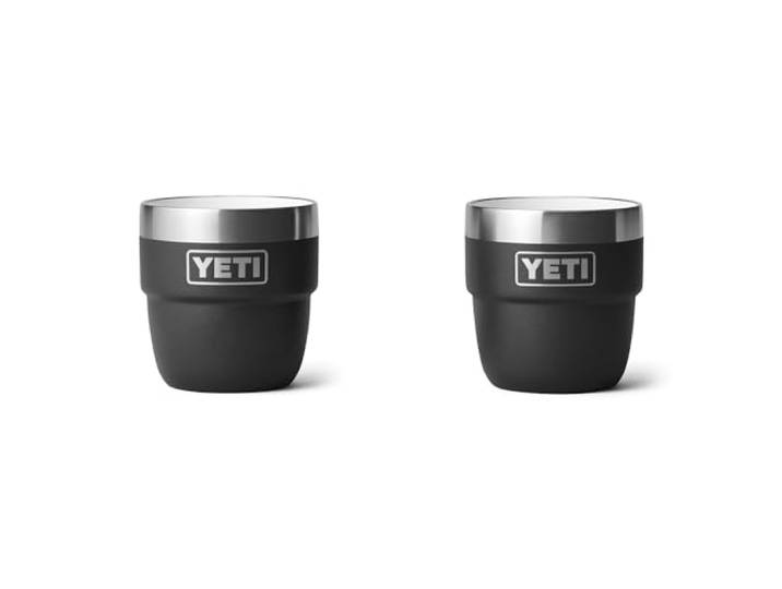 YETI Rambler Stapelbarer Becher mit 4 Unzen, Edelstahl, Vakuum-Isolierung, Espresso-/Kaffeebecher, 2er-Pack, Meerescreme