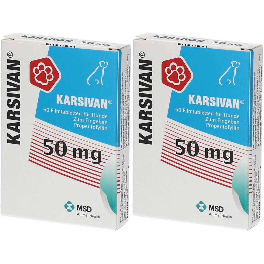 Karsivan 50 mg Vet Doppelpack 2x60 St Filmtabletten