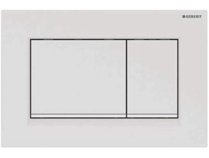 Geberit, Sigma30 115.883.01.1 Bedieningsplaat voor 2 hoeveelheden spoeling wit mat wit 115883011