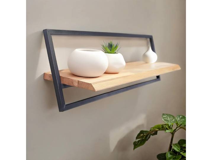 Etagère murale 100 cm bois et metal - Inclined