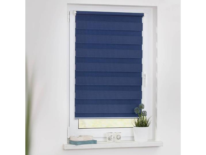 Duo-Rollo Klemmfix III 70 x 150cm Blau/Blau