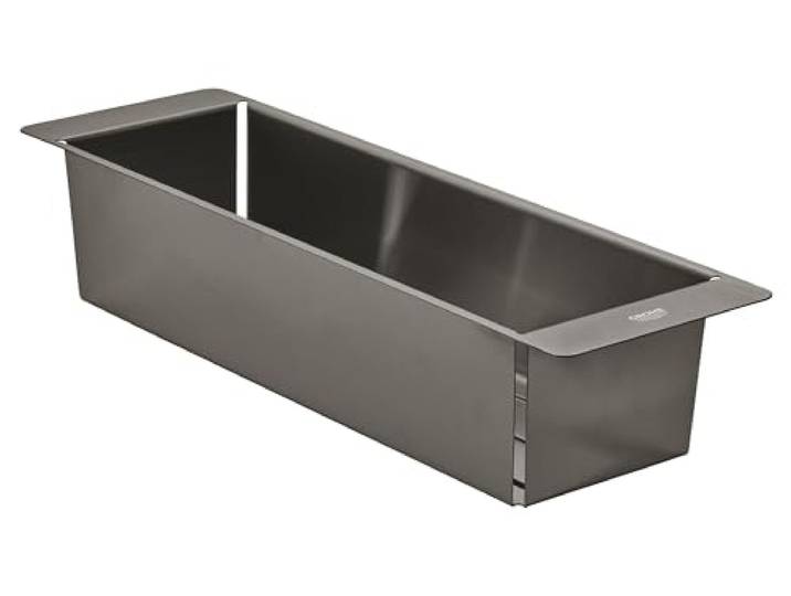 GROHE Multifunktionales Sieb, Küchen-Sieb für Spüle, praktisches Zubehör Ablauf-Sieb für Küchenspüle, fängt Speisereste zuverlässig auf, einfache Reinigung (anthrazit, 40853AL0)