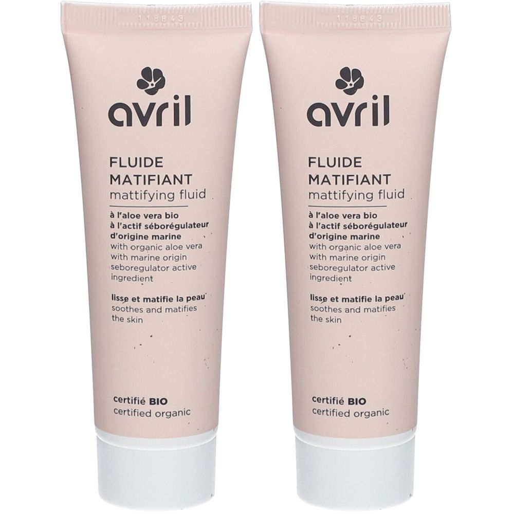 Avril Fluide matifiant x2 2x50 ml Emulsion
