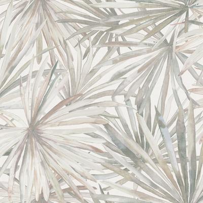 A-Street Prints Corifa Cream Palm Leaf Wallpaper