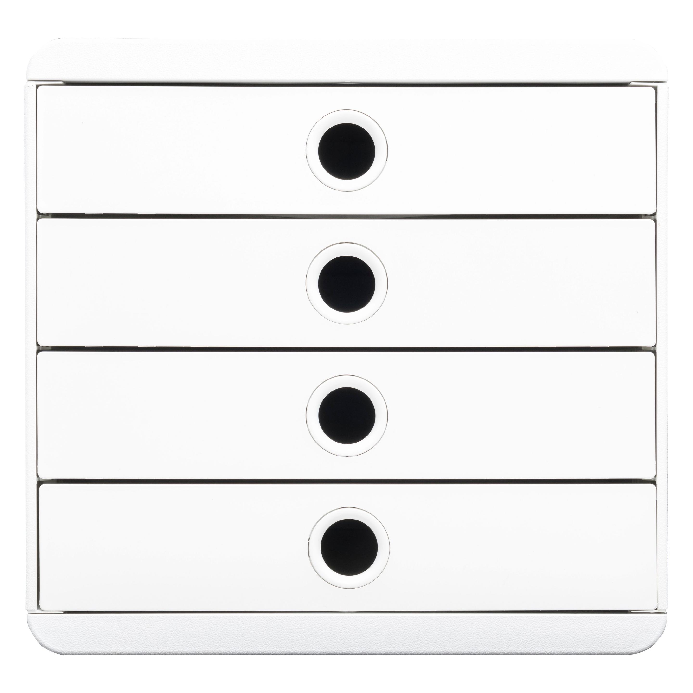 Exacompta Schubladenbox Pop Box, 4 Schubladen, AutentiK (A4) (314313D)