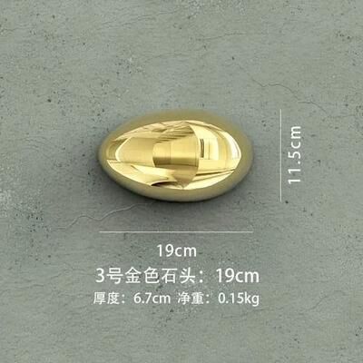 Uplift Picks 3D Gold Stone Wall Decor Modern Luxury Hanging Ornament Accent gold 19 Cm