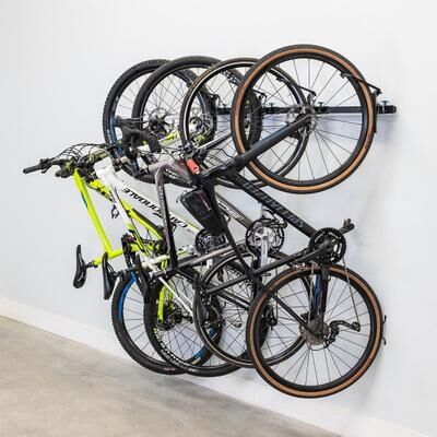 StoreYour G-Swivel Bike - Adjustable Wall Storage System - Holds 4 Bikes