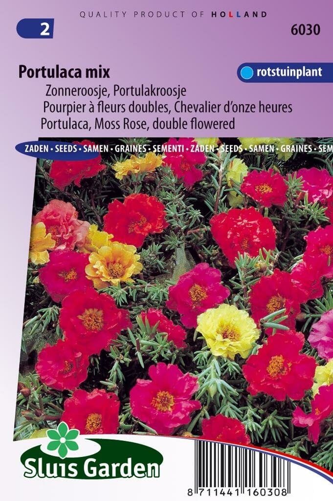 Sluis Garden Portulaca Grandiflora zaden Choice Mix