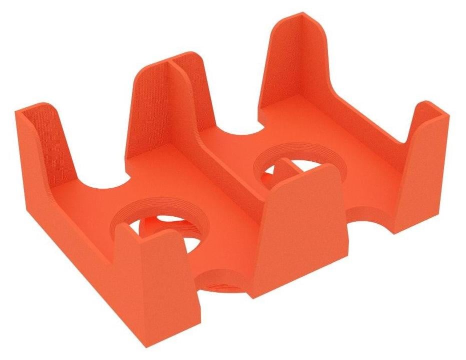 Feldherr Draaibare kaartendoos met 2 compartimenten voor standaard speelkaarten, oranje