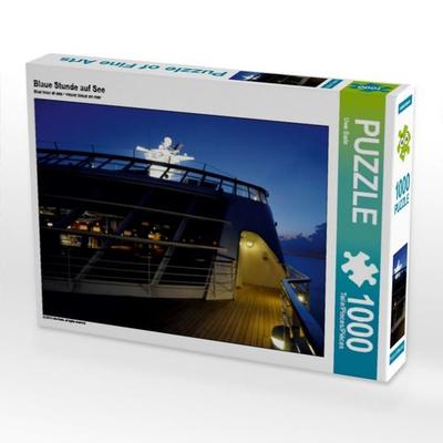CALVENDO Puzzle Blaue Stunde auf See | 1000 Teile Lege-Größe 64x48cm Foto-Puzzle für glückliche Stunden
