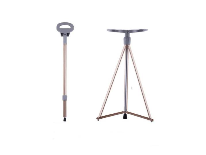 Canne de tabouret pliante pour personnes âgées, convertit en plein air, bâton de marche au siège, en alliage d'aluminium de 150kg, léger et Portable, queue de parc Trave