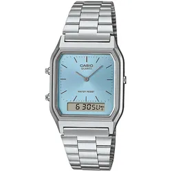 Casio AQ-230A-2A1MQYES Collection Edgy Armbanduhr Ana-Digi Stahl/Hellblau