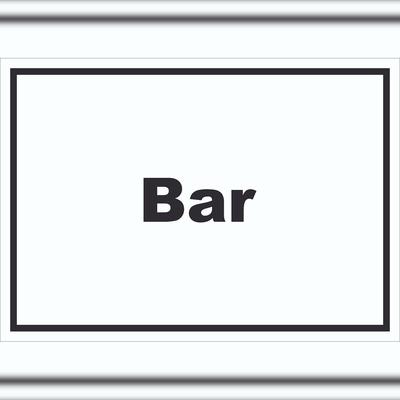 HB-Druck Bar Schild mit Text Pub Kneipe waagerecht A4 (210x297mm)