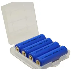 INFINIO Button Top 14500 AA Lifepo4 3,2V 600 mAh IFR14505 + Box - 4er Dial