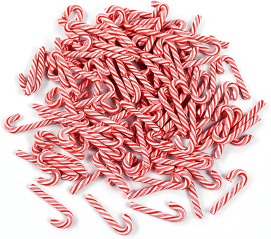 Inspire Picks Mini Resin Candy Cane Ornaments For Christmas Tree & DIY Crafts a 50pcs