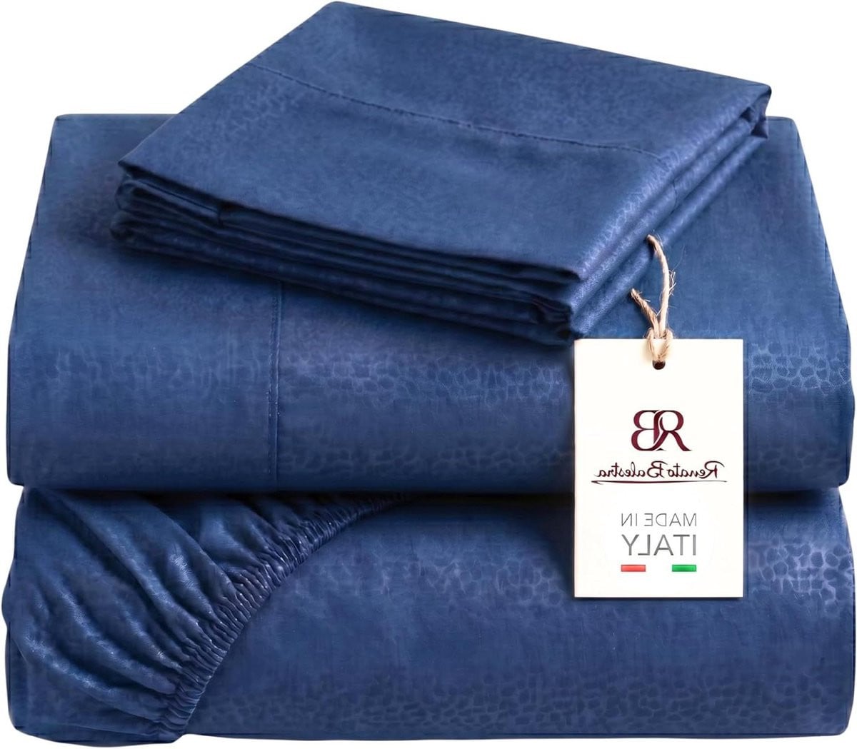 Strijkvrij Microvezel Beddengoedset Eenpersoons met Laken en Kussensloop - Koninklijk Blauw