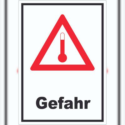 HB-Druck Aufkleber Gefahrgutklasse Hot Gefahr Heiß A3 (297x420mm)