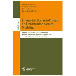 Enterprise, Business-Process and Information Systems Modeling, Fachbücher von Luise Pufahl, Han van der Aa, Guizzardi Renata, Hacks Simon