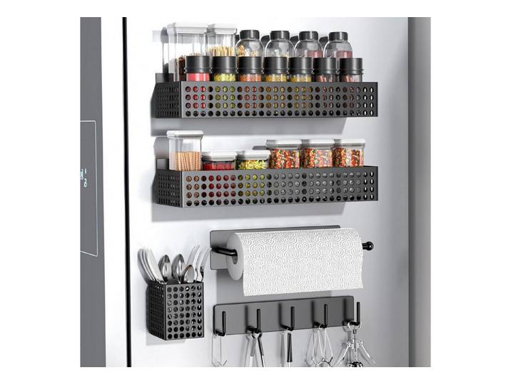 LuxusKollektion Küchenregal Magnetisches Küchenregal mit Haken, 1-tlg.